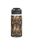 Beagle Blossom Bonanza Stainless Steel Water Bottle