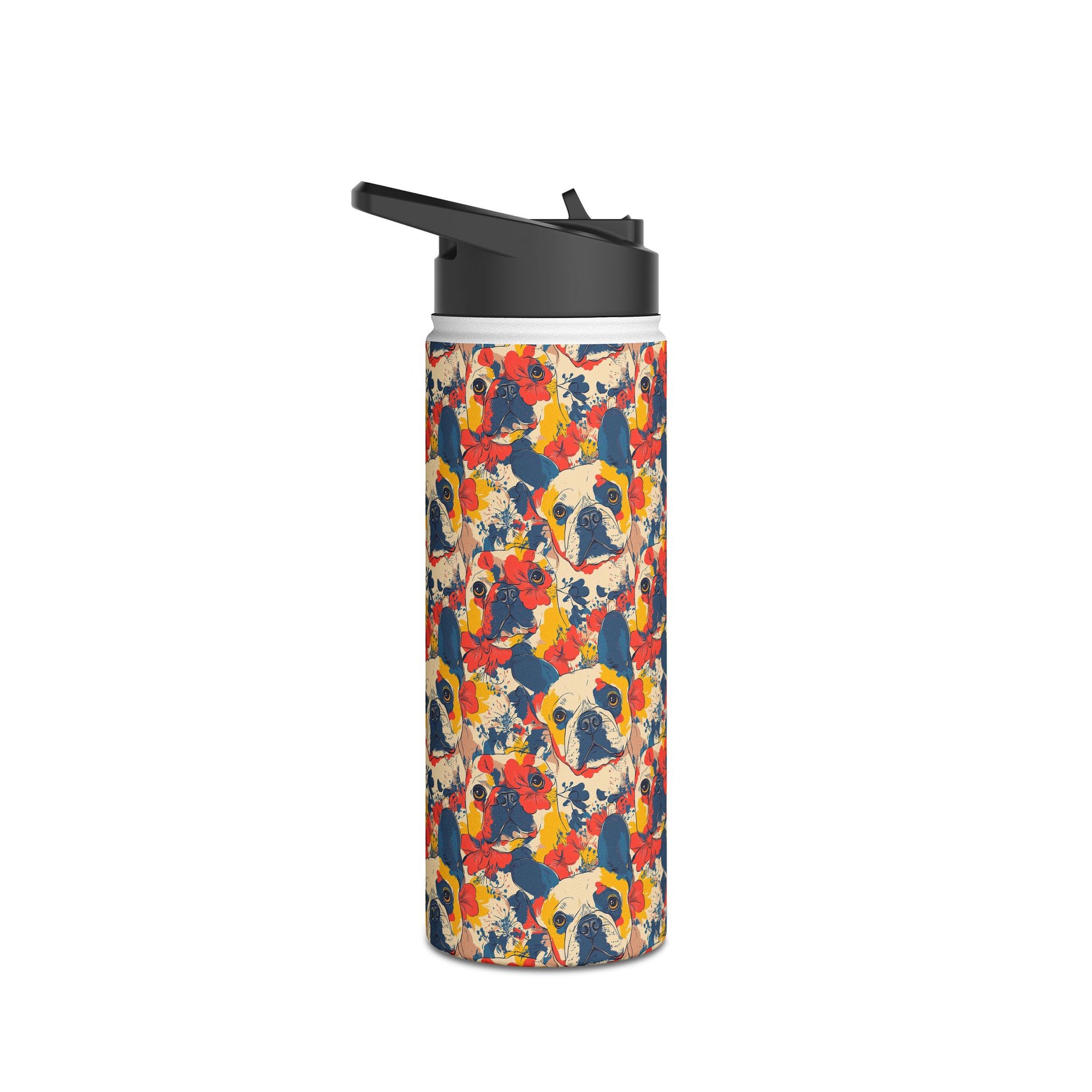 Bloom Pup Frenchietastic Splatter Stainless Steel Water Bottle