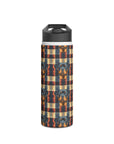 Pawsome Rottweiler Royalty Plaid Stainless Steel Water Bottle