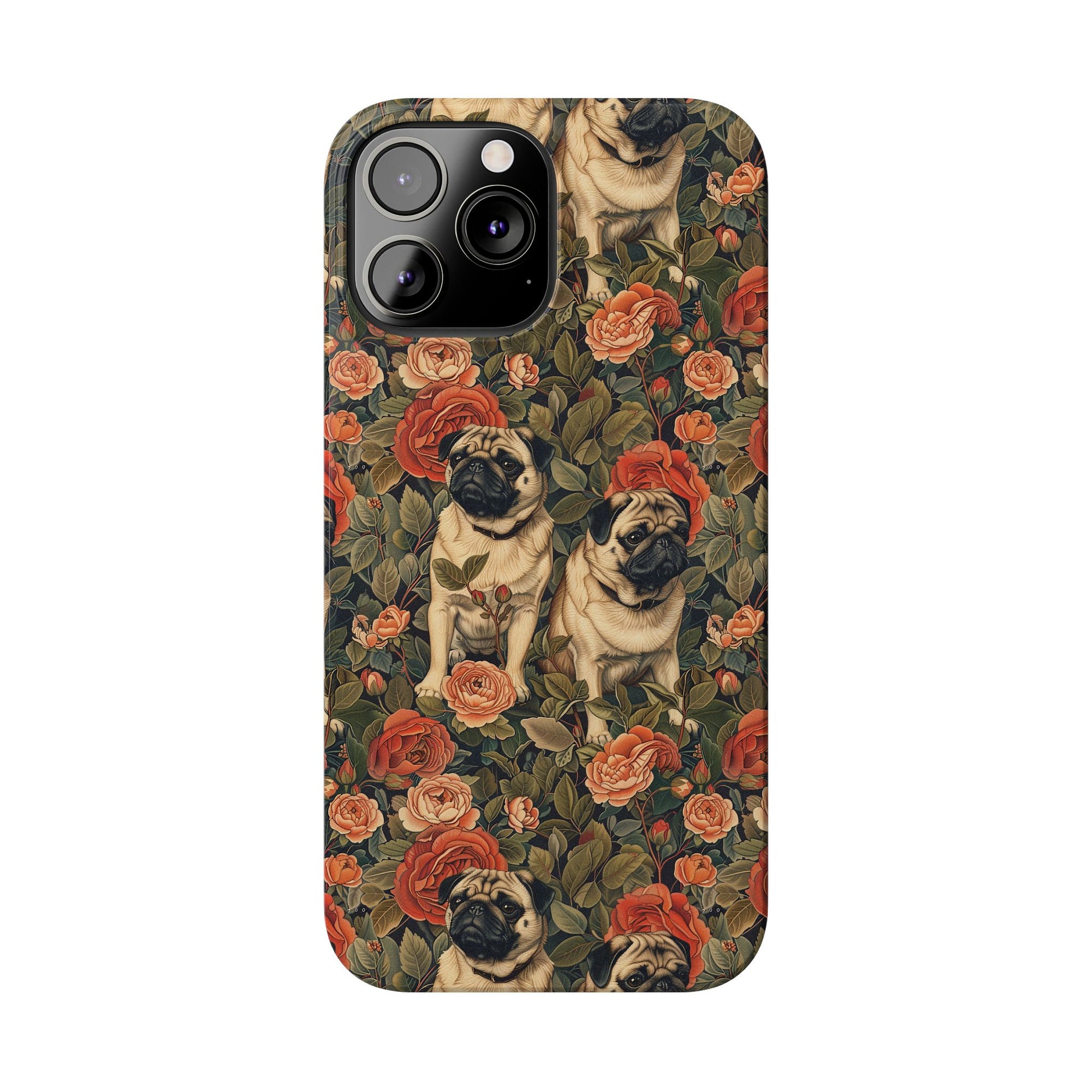 Blooming Pug Paradise Slim Phone Cases