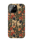 Blooming Pug Paradise Slim Phone Cases