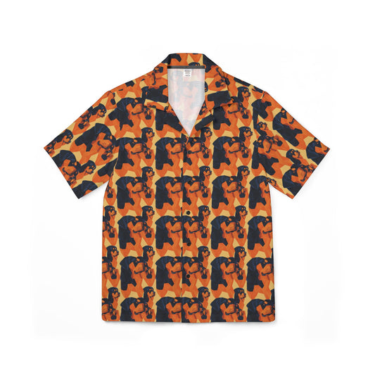 Rottweiler Chic Pawsitivity Men's Hawaiian Camp Shirt