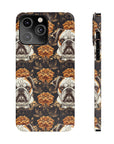 Bloomingly Bulldogistic Bouquet Slim Phone Cases