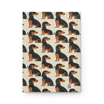 Whimsical Dachsund Dreamcatcher Hardcover Journal Matte