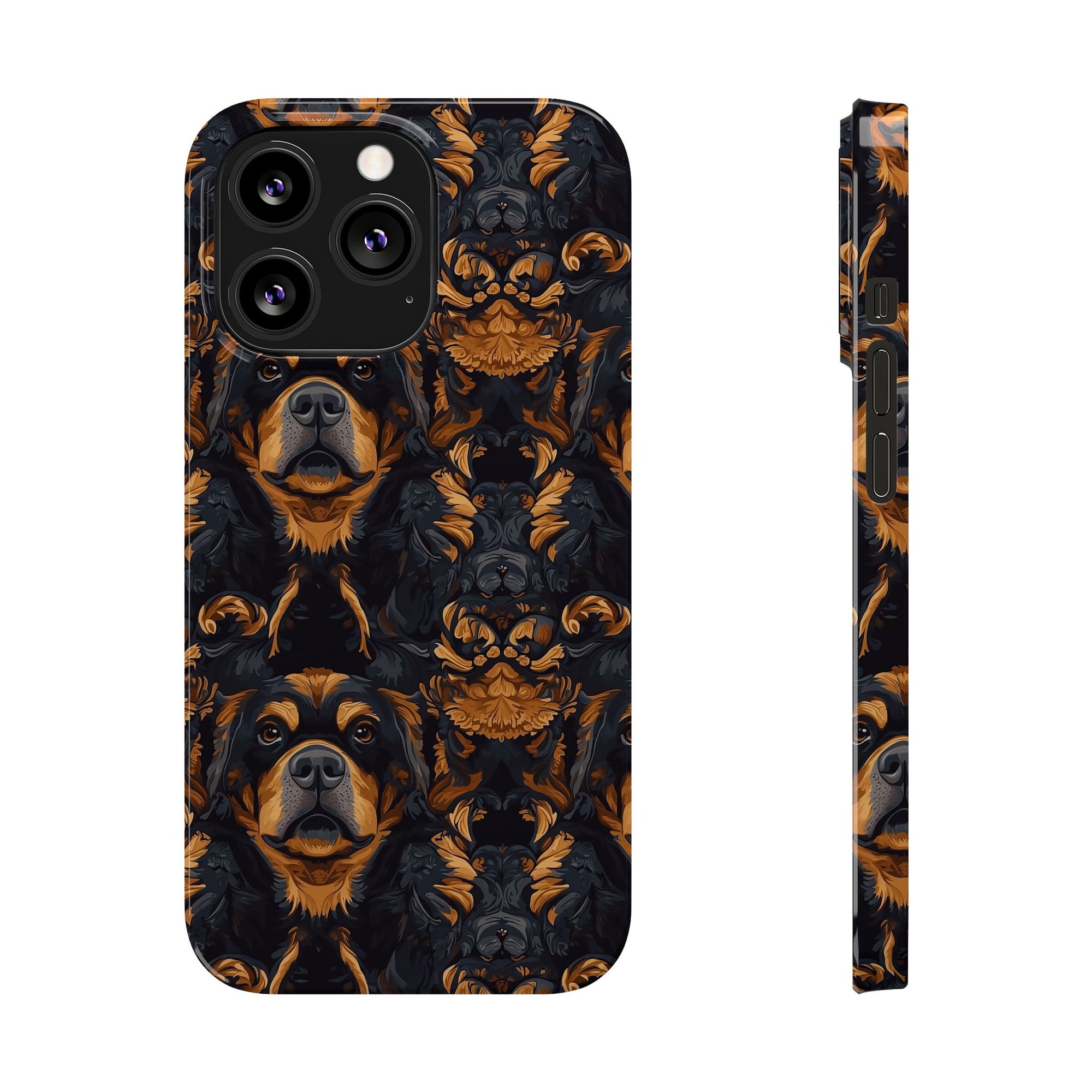 Modern Rottweiler Royalty Slim Phone Cases