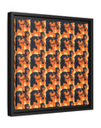 Rottweiler Chic Pawsitivity Matte Canvas, Framed