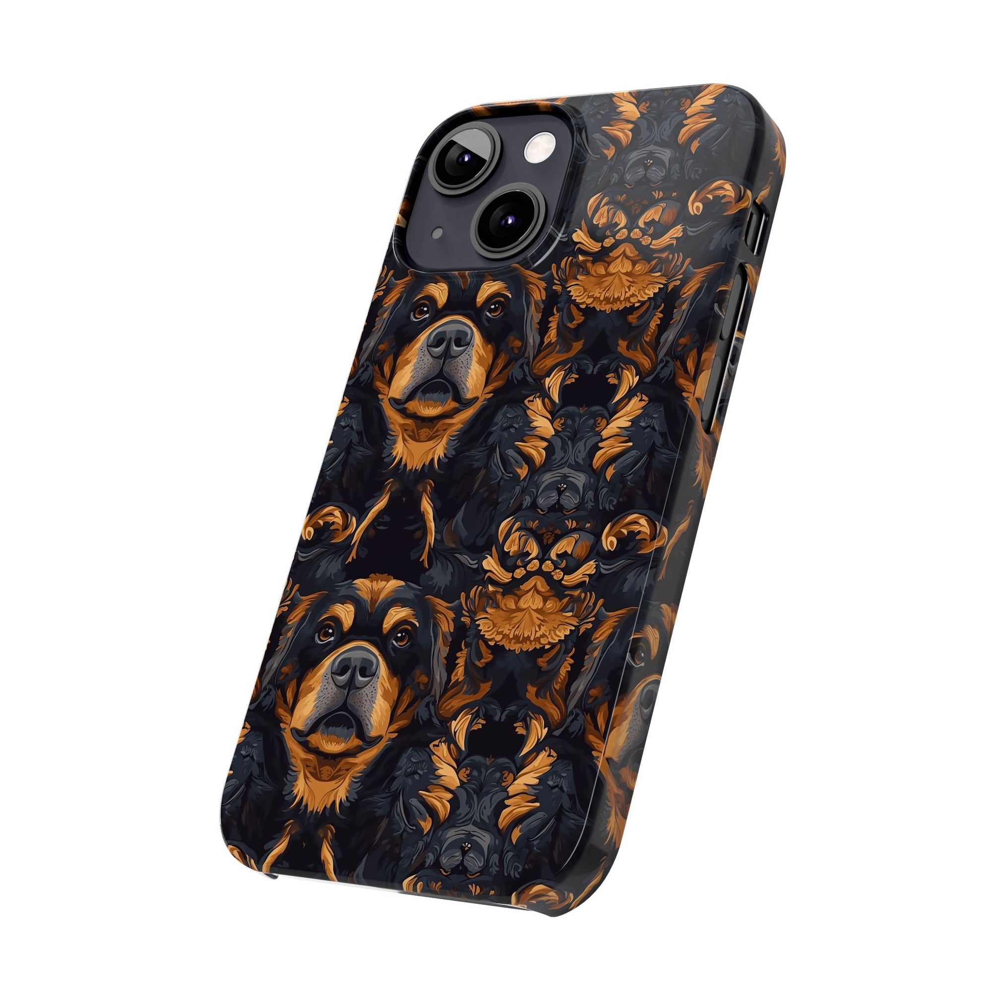 Modern Rottweiler Royalty Slim Phone Cases