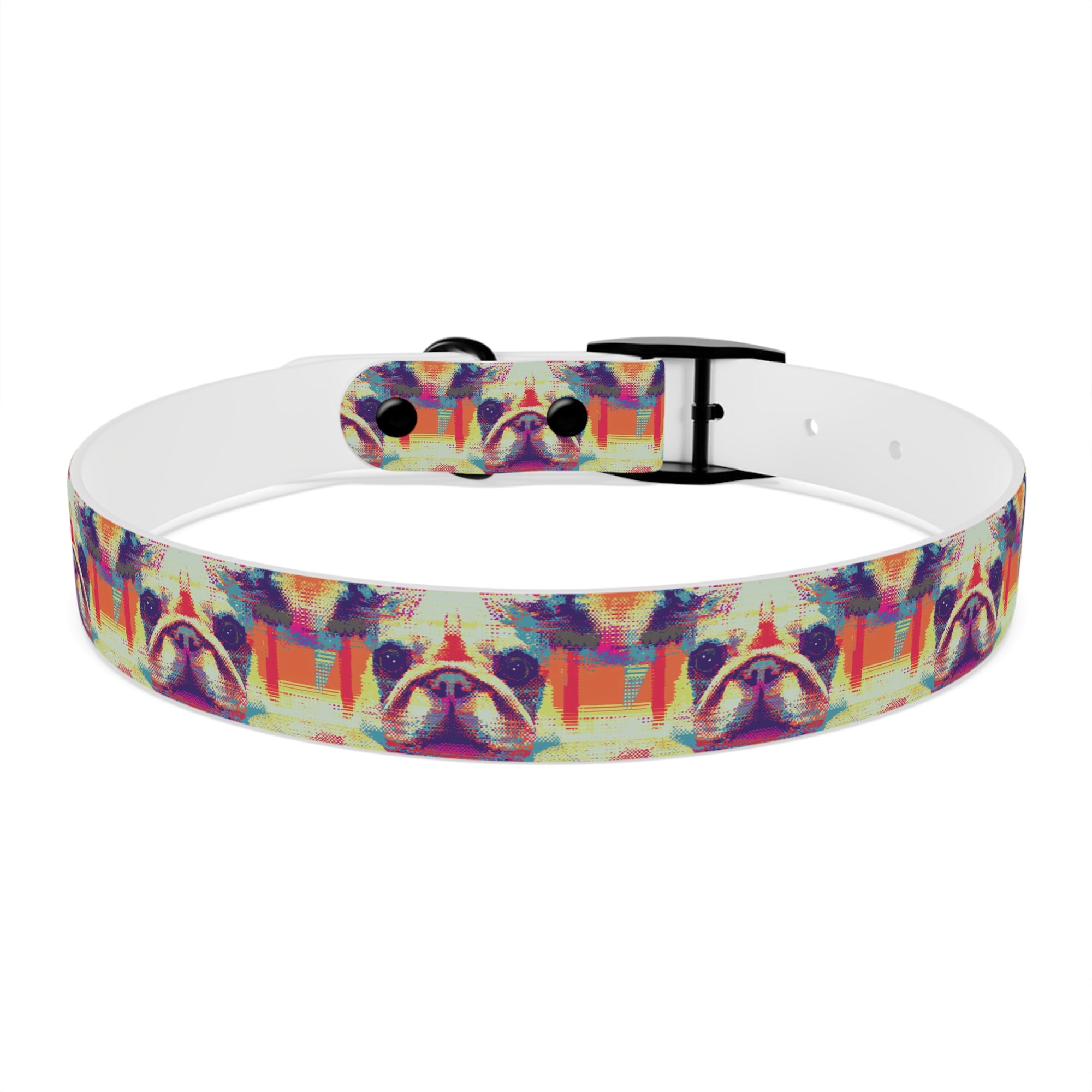 Glitchy Bulldog Blitz Dog Collar