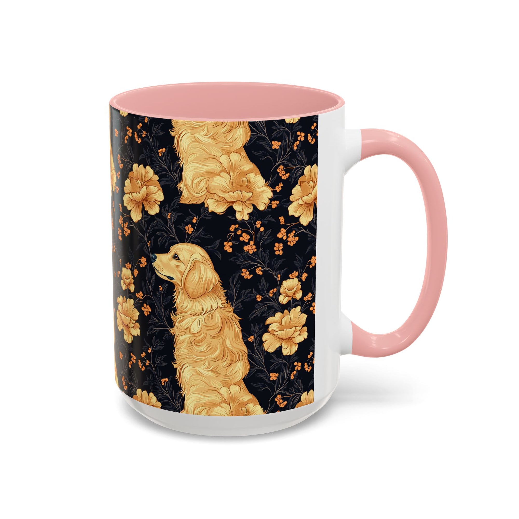 Golden Paws Floral Frenchie Accent Coffee Mug