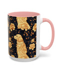 Golden Paws Floral Frenchie Accent Coffee Mug