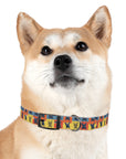 Frenchie Pop Art Pawfection Grid Dog Collar