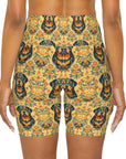 Royal Rottie Regalia High Waisted Yoga Shorts