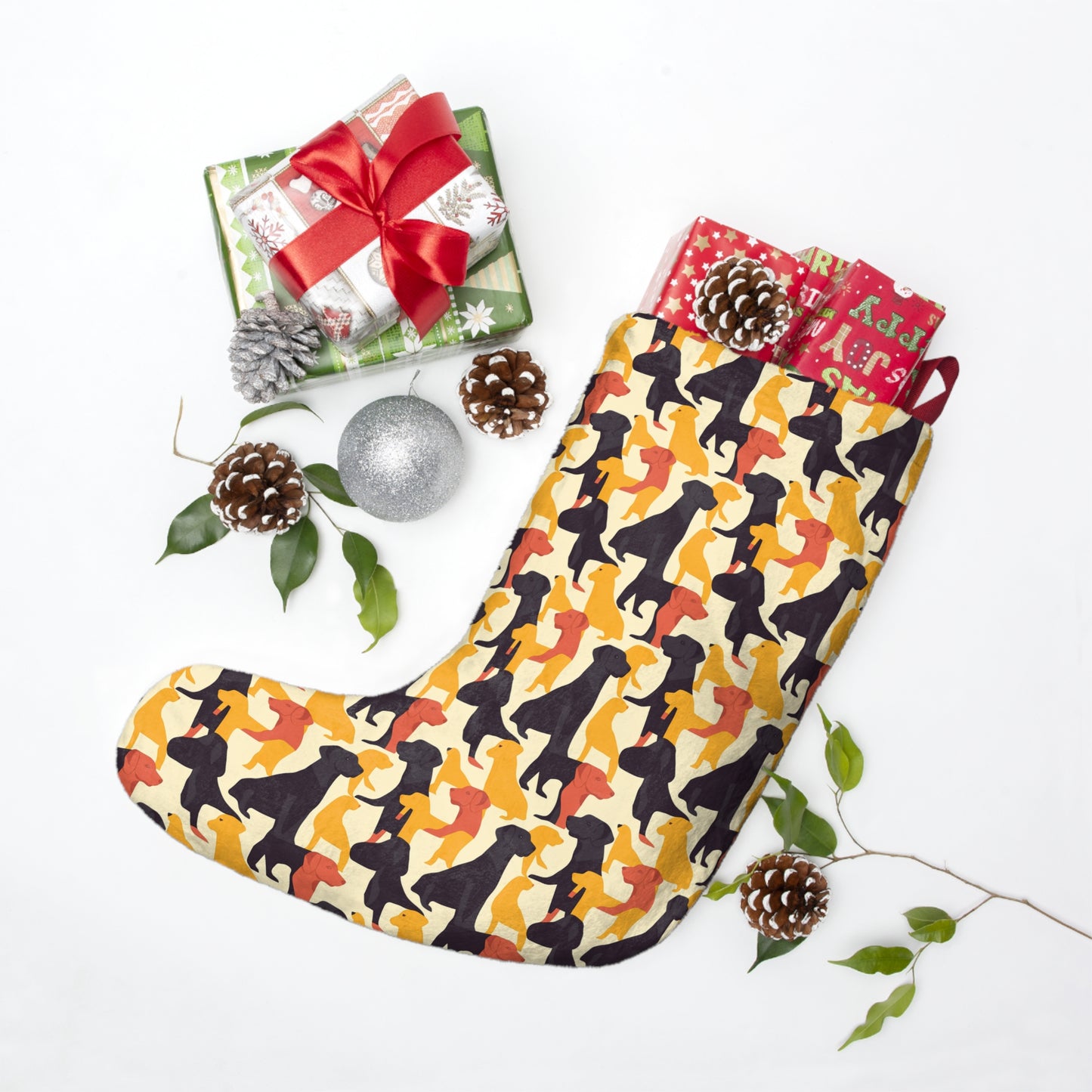 Modern Charm Labrador Chic Christmas Stockings