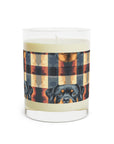 Pawsome Rottweiler Royalty Plaid Scented Candle