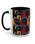 Chic Canine Checkmate - Frenchie Edition Accent Coffee Mug