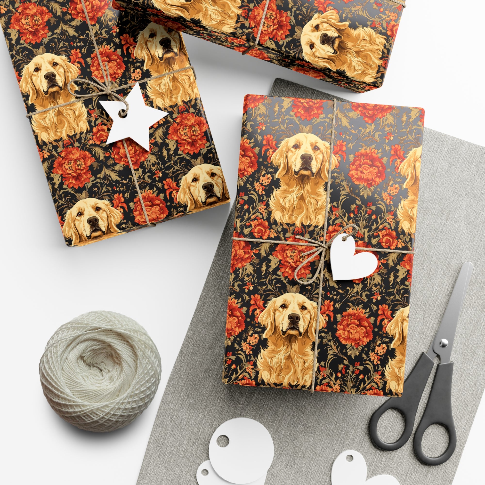 Golden Pawsatronic Tapestry Gift Wrap Papers