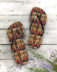 Yorkie Charm Twins Flip Flops