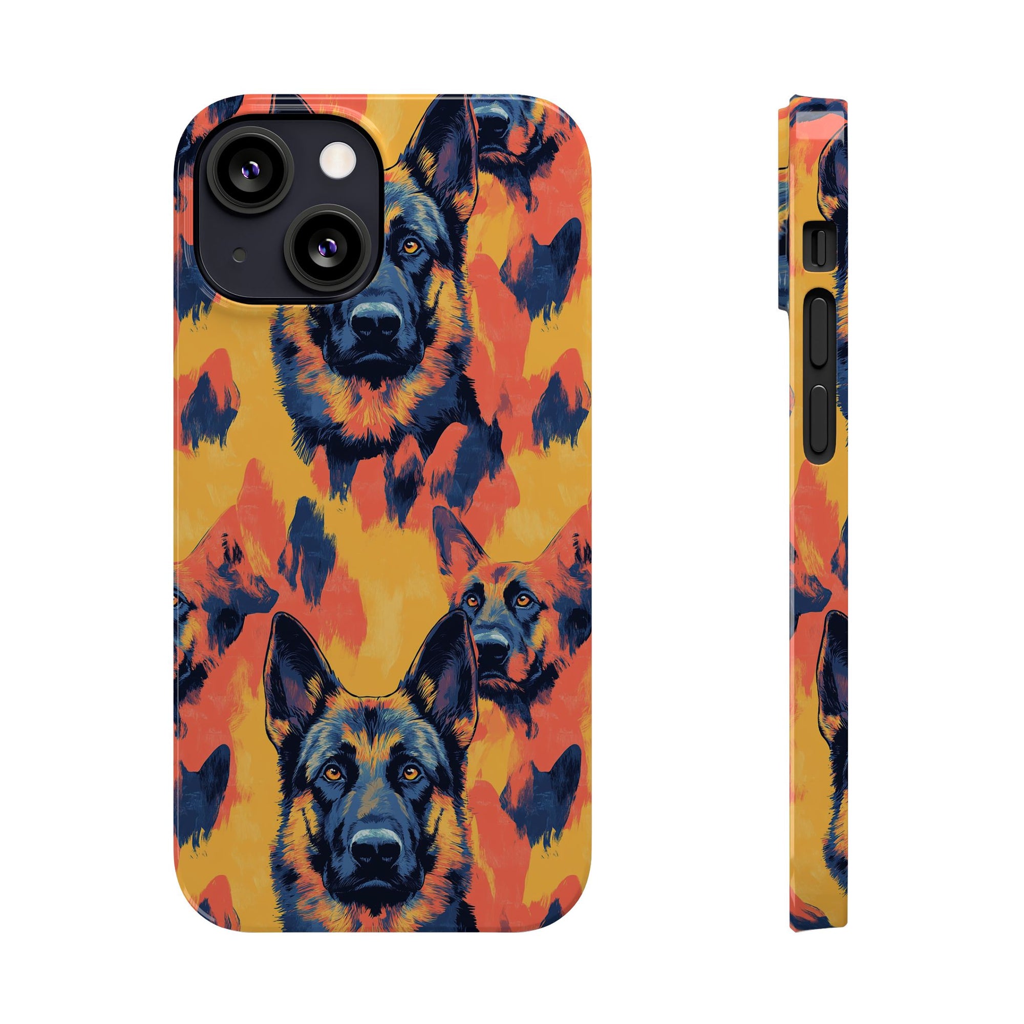 Impressionistic German Shepherds Slim Phone Cases