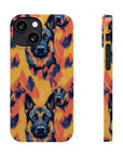 Impressionistic German Shepherds Slim Phone Cases