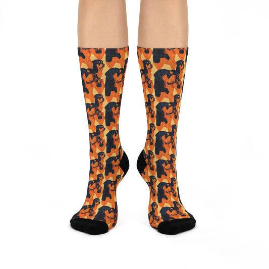 Rottweiler Chic Pawsitivity Cushioned Crew Socks