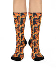 Rottweiler Chic Pawsitivity Cushioned Crew Socks