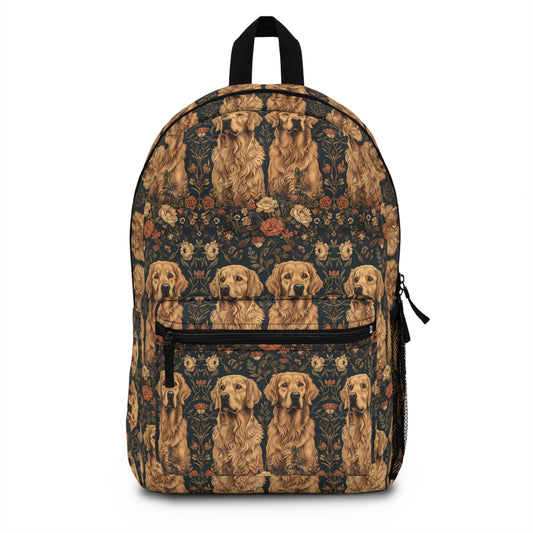 Fanciful Golden Paradise Blossom Backpack