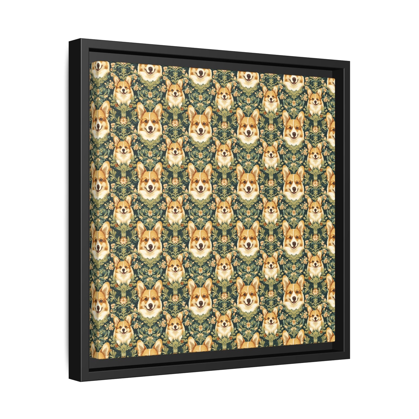 Corgi Charmz Matte Canvas, Framed