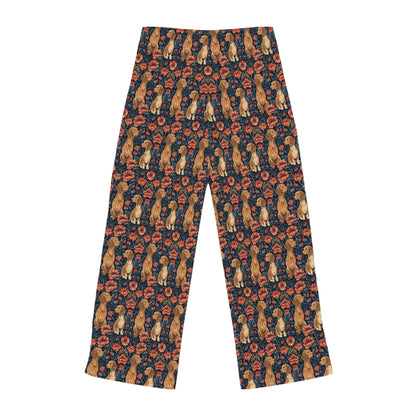 Floral Pawsome Dachsund Delight Women's Pajama Pants