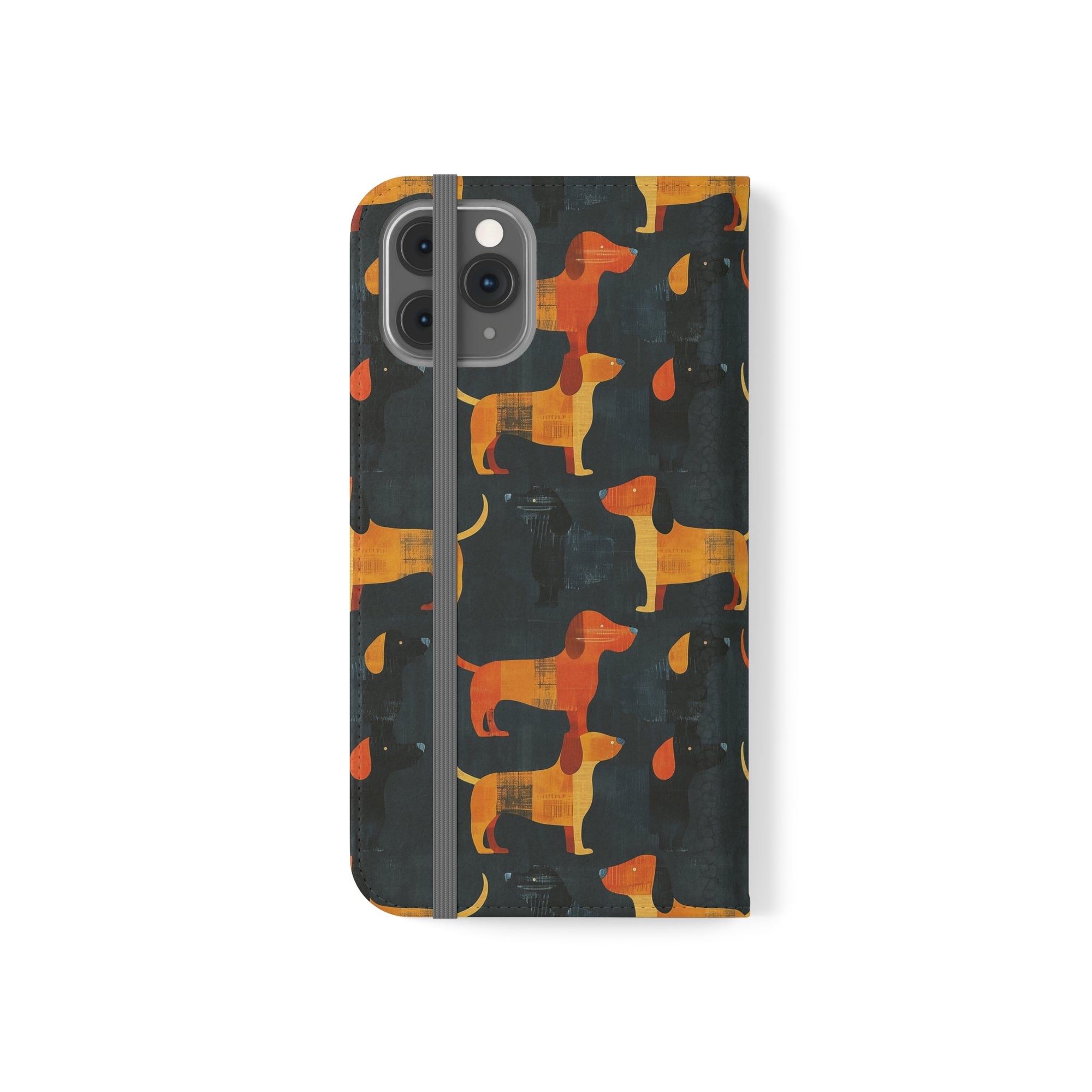 Dapper Dachshund Noir Glow Flip Cases