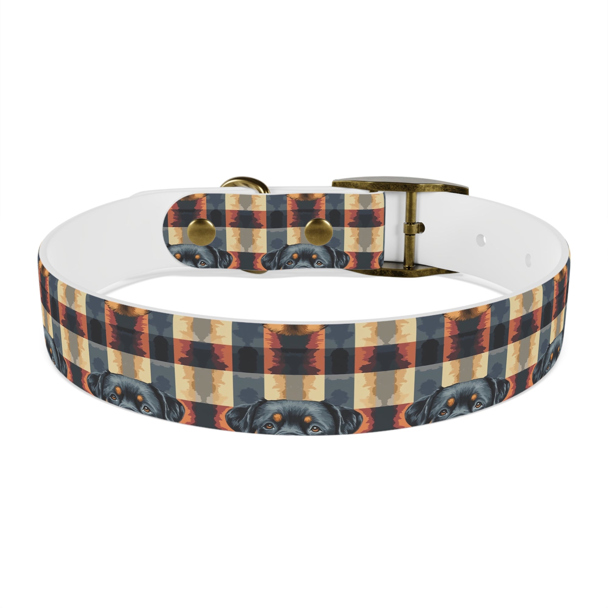 Pawsome Rottweiler Royalty Plaid Dog Collar