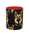 Majestic Hound Couture: German Shepherd LuxeBlend Accent Coffee Mug