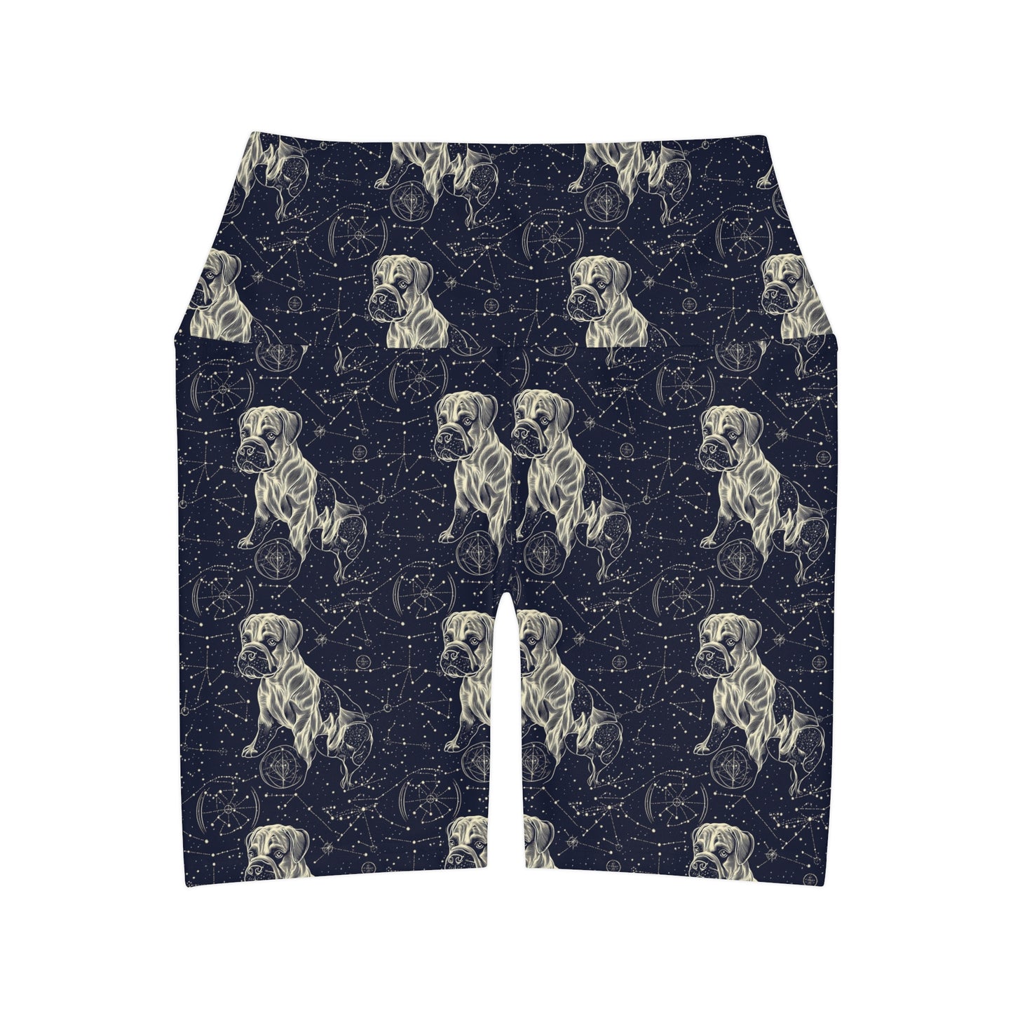 Celestial Boxer Bliss High Waisted Yoga Shorts