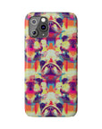 Glitchy Bulldog Blitz Slim Phone Cases