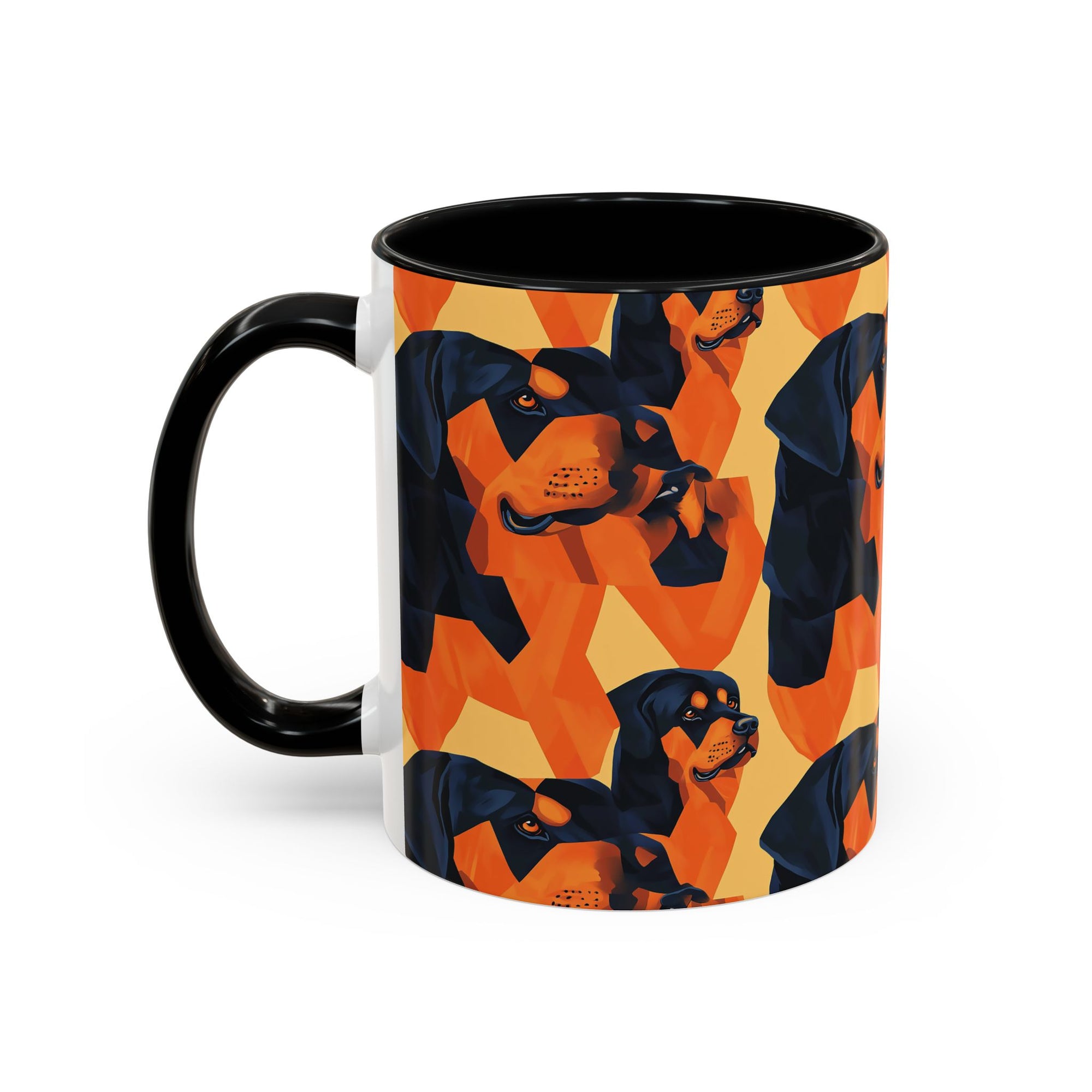 Rottweiler Chic Pawsitivity Accent Coffee Mug