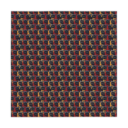 Chic Canine Checkmate - Frenchie Edition Tablecloth