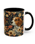 Beagle Blossoms Accent Coffee Mug