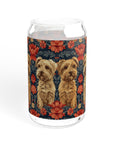 Yorkie Charm Twins Sipper Glass