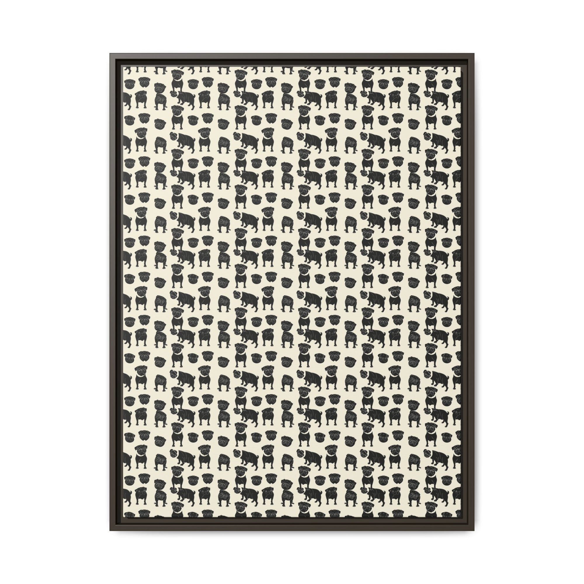 Puggie Pout Perfection Matte Canvas, Framed