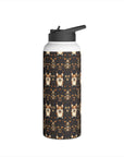 Nighttime Corgi Glow Stride Stainless Steel Water Bottle