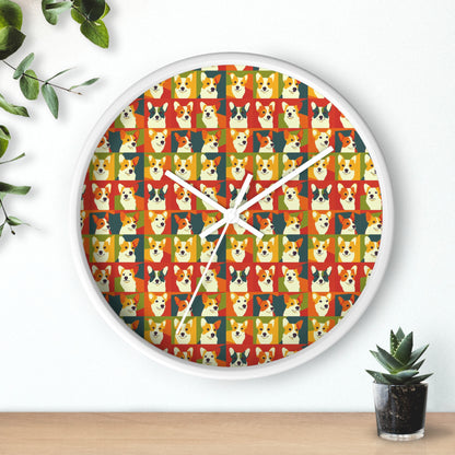 Corgi Chic Popart Pup Wall Clock