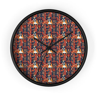 Boxer Blossom Tapestry Delight Wall Clock