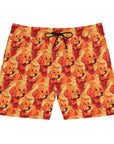 Golden Glamour Paws Men's Mid-Length Swim Shorts