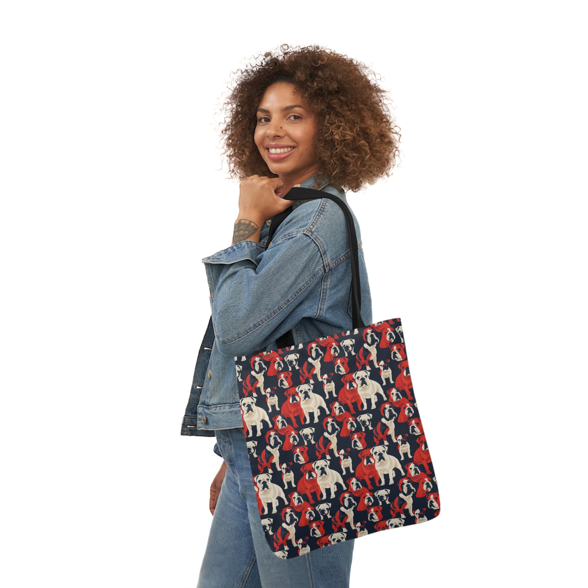 Bulldoggy Bliss Chomper Canvas Tote Bag