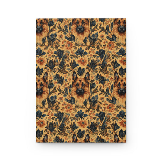 Autumnal German Shepherd Glamour Hardcover Journal Matte