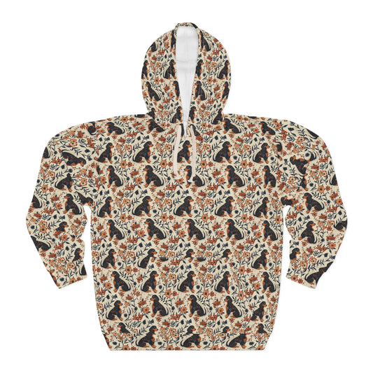 Blossoming Dachshunds Delight Unisex Pullover Hoodie