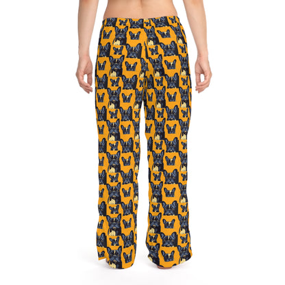 Frenchie Pawsitively Pawsome Peek-a-Boo Perfection Women's Pajama Pants