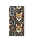 Floofy Corgi Blossom Blast Flip Cases