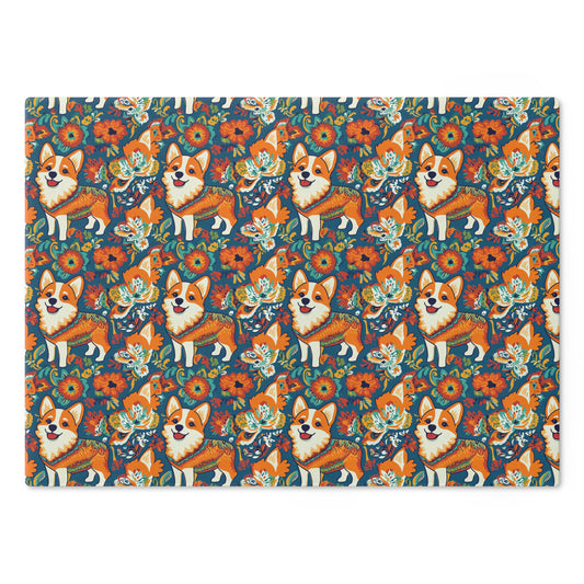 Corgi Carnival Couture Cutting Board