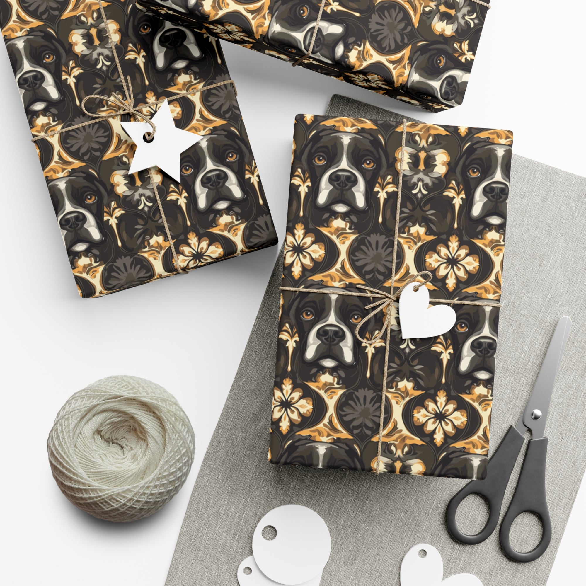 Manor Pup Boxer Royale Gift Wrap Papers