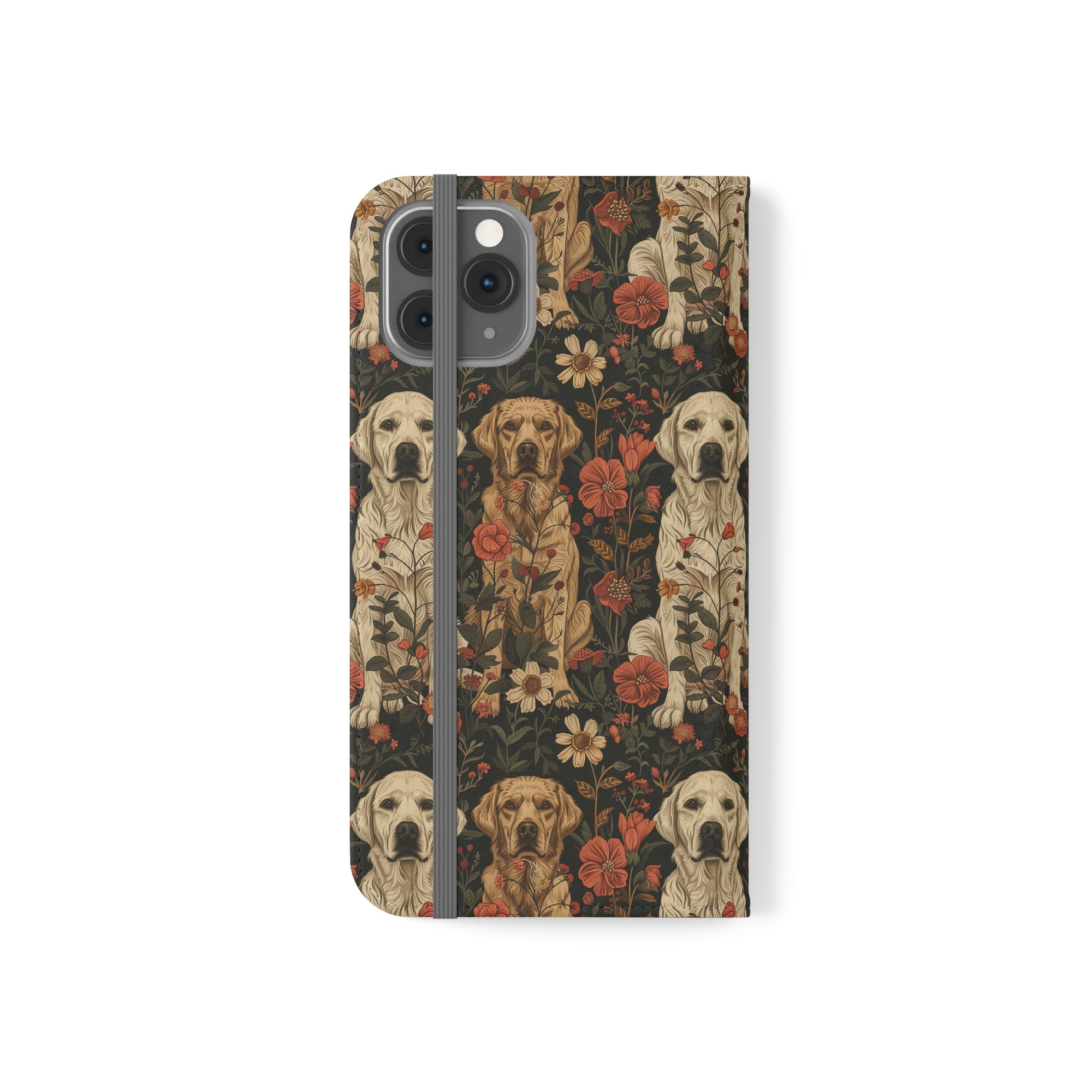 Blossoming Labradors Bouquet Flip Cases